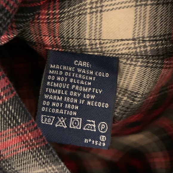 EUC Ralph Lauren Sport Size 10 - Plaid Red, Black, Gray | Button Down shirt - Picture 5 of 6